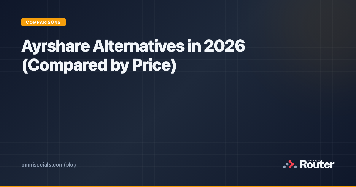 Ayrshare Alternatives in 2026 (Compared by Price)
