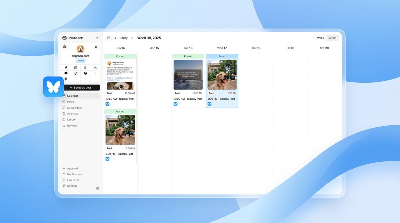 OmniSocials Bluesky scheduling interface