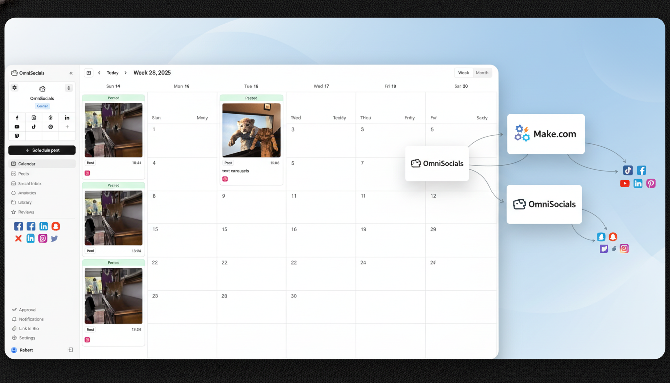 Make.com Social Media API: Automate With OmniSocials